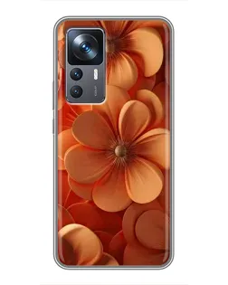 Чохол для Xiaomi 12T Pro з картинкою «Помаранчева макро квітка»