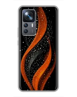 Чехол для Xiaomi 12T Pro с картинкой «Огненная звездная волна»
