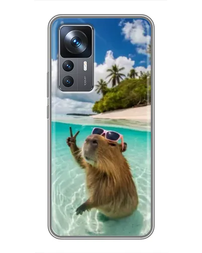 Чехол для Xiaomi 12T Pro с картинкой «Капибара на море» Чехол для Xiaomi 12T Pro с картинкой «Капибара на море»