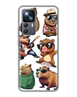 Чохол для Xiaomi 12T Pro з картинкою «Круті капібари музиканти»