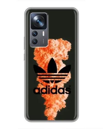 Чехол для Xiaomi 12T с картинкой «Оранжевый дым Adidas»