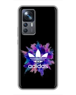 Чехол для Xiaomi 12T с картинкой «Взрыв красок Adidas»