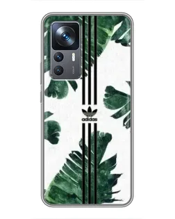 Чехол для Xiaomi 12T с картинкой «Пальмовые листья адидас»