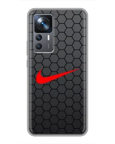 Чехол для Xiaomi 12T с картинкой «Nike — карбоновая сетка»