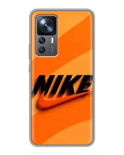Чехол для Xiaomi 12T с картинкой «Оранжевый драйв Nike»