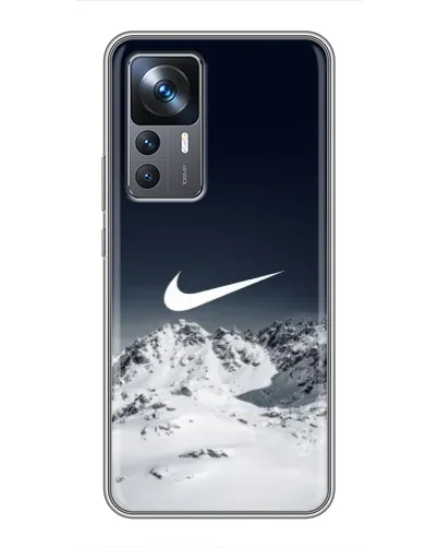 Чехол для Xiaomi 12T с картинкой «Nike — зимние горы»