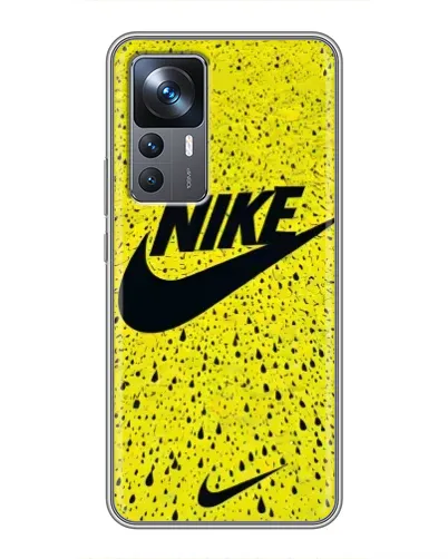 Чехол для Xiaomi 12T с картинкой «Желтый текстурный Nike»