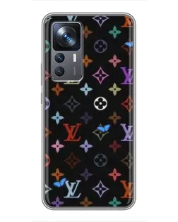 Чехол для Xiaomi 12T с картинкой «Цветная монограмма LV»
