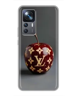 Чехол для Xiaomi 12T с картинкой «Красное яблоко LV»