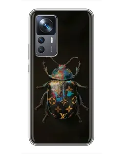 Чехол для Xiaomi 12T с картинкой «LV — мраморный принт»