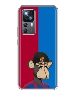 Чехол для Xiaomi 12T с картинкой «Bored Ape — фанат Барсы» Чехол для Xiaomi 12T с картинкой «Bored Ape — фанат Барсы»