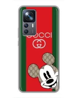 Чохол для Xiaomi 12T з картинкою «Gucci — смуги та Міккі» Чохол для Xiaomi 12T з картинкою «Gucci — смуги та Міккі»
