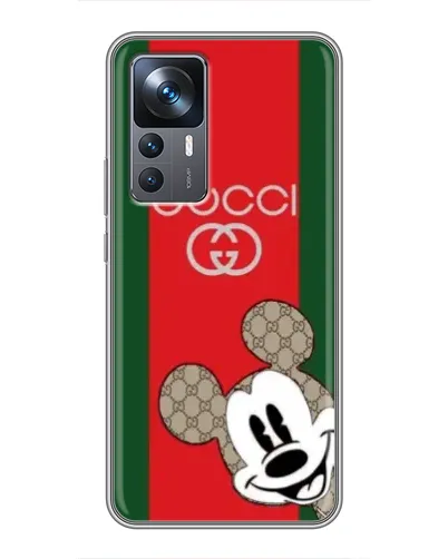 Чохол для Xiaomi 12T з картинкою «Gucci — смуги та Міккі»