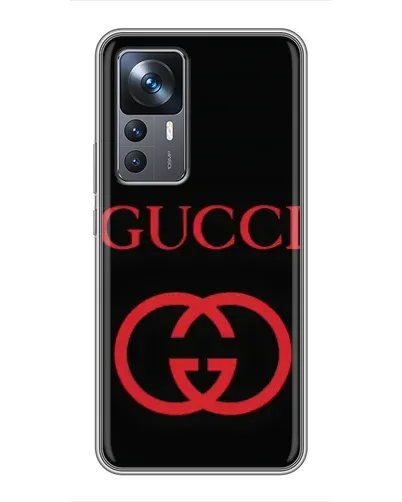 Чохол для Xiaomi 12T з картинкою «Gucci — червоний логотип»