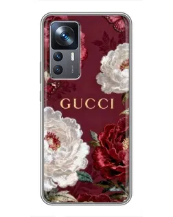 Чохол для Xiaomi 12T з картинкою «Gucci — бордові троянди» Чохол для Xiaomi 12T з картинкою «Gucci — бордові троянди»
