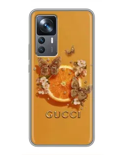 Чохол для Xiaomi 12T з картинкою «Gucci — золоті метелики» Чохол для Xiaomi 12T з картинкою «Gucci — золоті метелики»