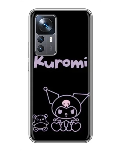 Чохол для Xiaomi 12T з картинкою «Kuromi — чорний мінімалізм»