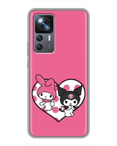 Чохол для Xiaomi 12T з картинкою «Kuromi та My Melody»