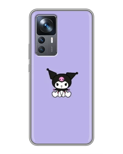 Чохол для Xiaomi 12T з картинкою «Kuromi — фіолетовий мінімалізм»