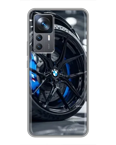 Чехол для Xiaomi 12T с картинкой «Колесо BMW вблизи»
