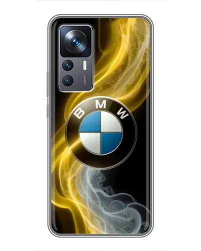 Чехол для Xiaomi 12T с картинкой «Золотистый дым BMW»