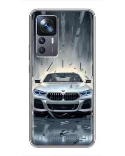 Чехол для Xiaomi 12T с картинкой «BMW в свете фар» Чехол для Xiaomi 12T с картинкой «BMW в свете фар»