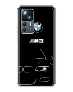 Чехол для Xiaomi 12T с картинкой «Минималистичный принт BMW M3» Чехол для Xiaomi 12T с картинкой «Минималистичный принт BMW M3»