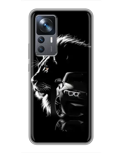 Чехол для Xiaomi 12T с картинкой «BMW и лев»