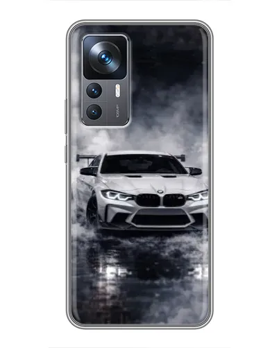 Чехол для Xiaomi 12T с картинкой «BMW сквозь туман»