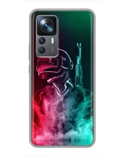 Чехол для Xiaomi 12T с картинкой «PUBG — огненный воин» Чехол для Xiaomi 12T с картинкой «PUBG — огненный воин»