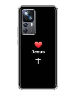 Чехол для Xiaomi 12T с картинкой «Сердце - Jesus» Чехол для Xiaomi 12T с картинкой «Сердце - Jesus»