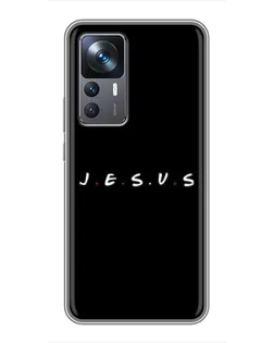 Чехол для Xiaomi 12T с картинкой «Точки веры J.E.S.U.S.»