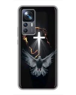Чехол для Xiaomi 12T с картинкой «Голубь и Свет»