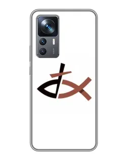 Чехол для Xiaomi 12T с картинкой «Рыба и крест»