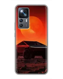 Чохол для Xiaomi 12T з картинкою «Cybertruck на Марсі»