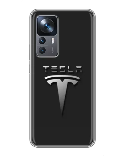 Чехол для Xiaomi 12T с картинкой «Стальной логотип Tesla» Чехол для Xiaomi 12T с картинкой «Стальной логотип Tesla»