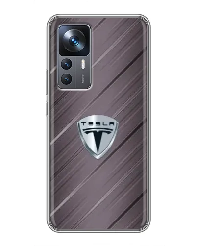 Чехол для Xiaomi 12T с картинкой «Металлическая текстура Tesla» Чехол для Xiaomi 12T с картинкой «Металлическая текстура Tesla»