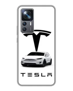 Чохол для Xiaomi 12T з картинкою «Tesla White Style»