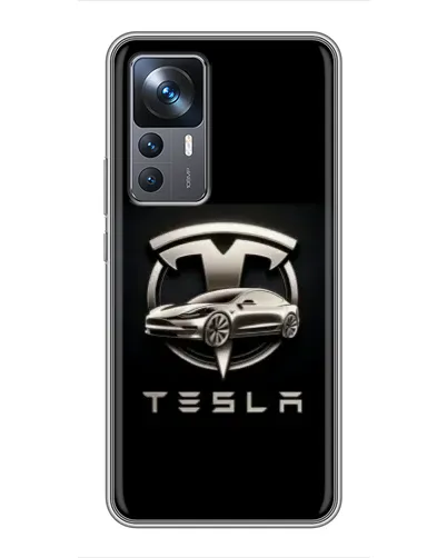 Чехол для Xiaomi 12T с картинкой «Tesla — серебристое авто» Чехол для Xiaomi 12T с картинкой «Tesla — серебристое авто»