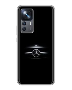 Чехол для Xiaomi 12T с картинкой «Mercedes — абстрактные линии»
