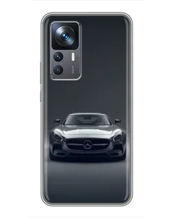 Чехол для Xiaomi 12T с картинкой «Mercedes на черном»
