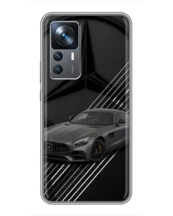 Чехол для Xiaomi 12T с картинкой «Mercedes AMG — графика»