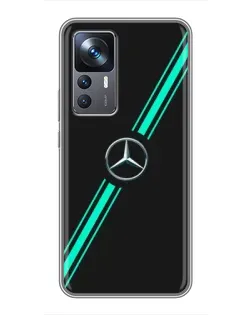 Чехол для Xiaomi 12T с картинкой «Спортивные линии Mercedes» Чехол для Xiaomi 12T с картинкой «Спортивные линии Mercedes»
