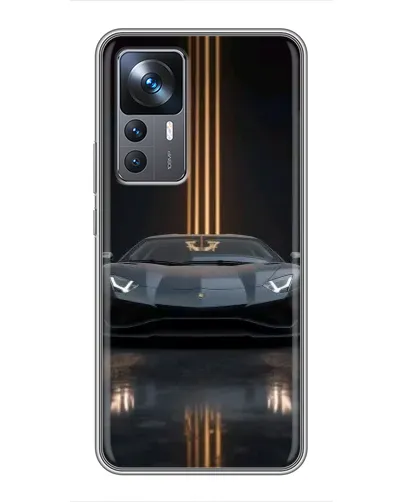 Чехол для Xiaomi 12T с картинкой «Lamborghini золотые линии»