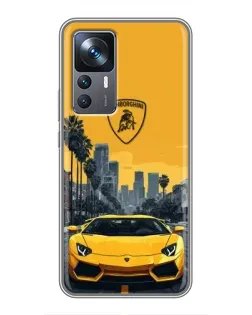 Чехол для Xiaomi 12T с картинкой «Желтый Lamborghini город» Чехол для Xiaomi 12T с картинкой «Желтый Lamborghini город»