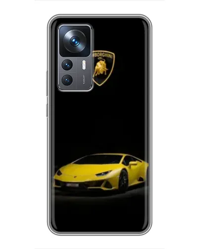 Чехол для Xiaomi 12T с картинкой «Lamborghini желтый акцент»