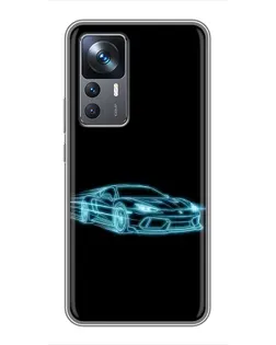 Чехол для Xiaomi 12T с картинкой «Неоновый контур Lamborghini» Чехол для Xiaomi 12T с картинкой «Неоновый контур Lamborghini»