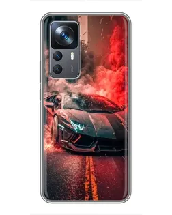 Чехол для Xiaomi 12T с картинкой «Lamborghini красный дым» Чехол для Xiaomi 12T с картинкой «Lamborghini красный дым»
