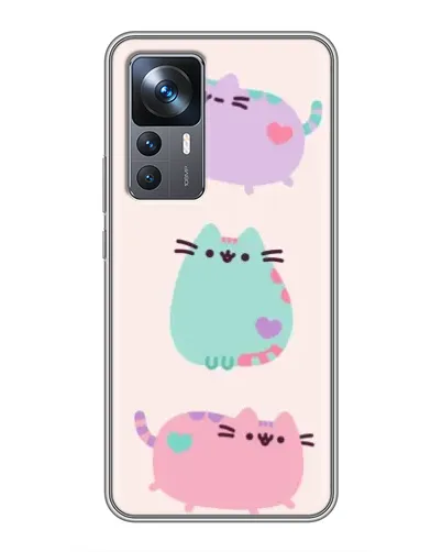Чехол для Xiaomi 12T с картинкой «Pusheen трио» Чехол для Xiaomi 12T с картинкой «Pusheen трио»