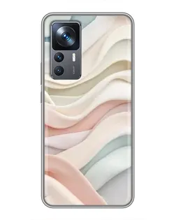 Чехол для Xiaomi 12T с картинкой «Пастельные нежные волны»